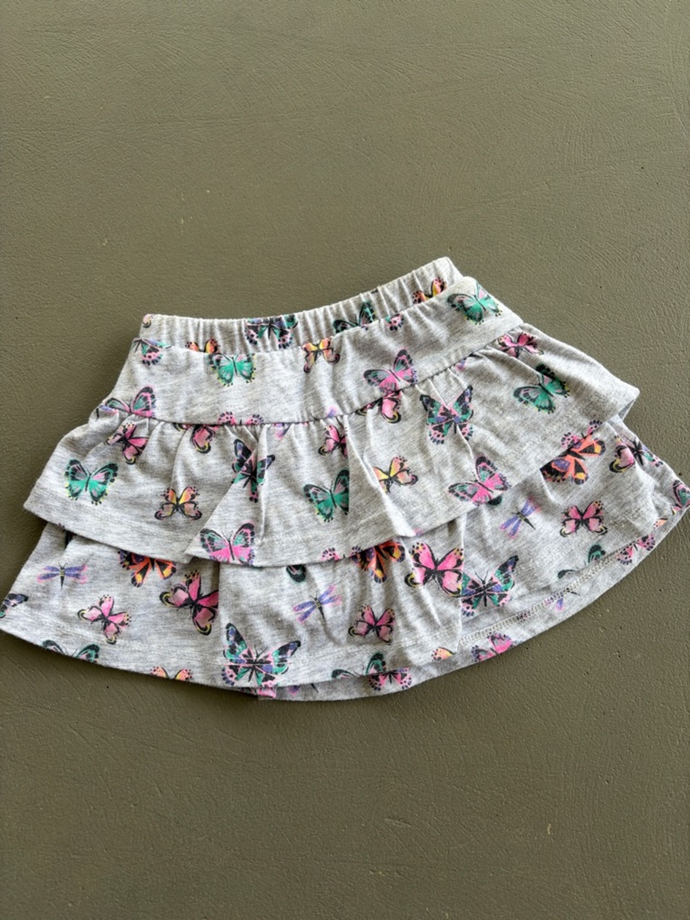 jumping beans Gray Skirt with Butterflies Shirts Underneath Size 18 months